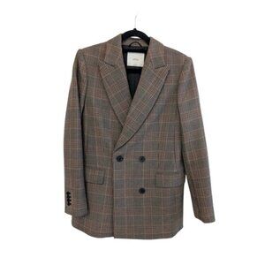 NWOT Aritzia Wilfred Margaux Check plaid blazer like new 4 small